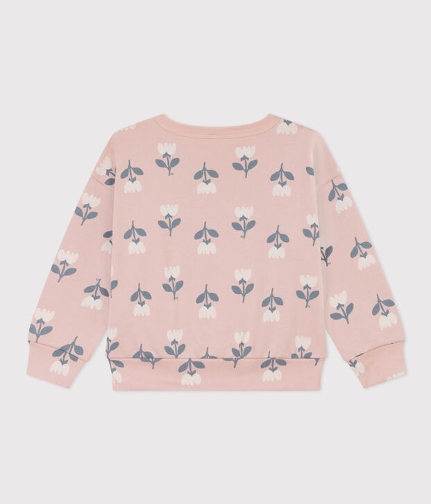 Sweatshirt en molleton enfant fille rose/multicouleur