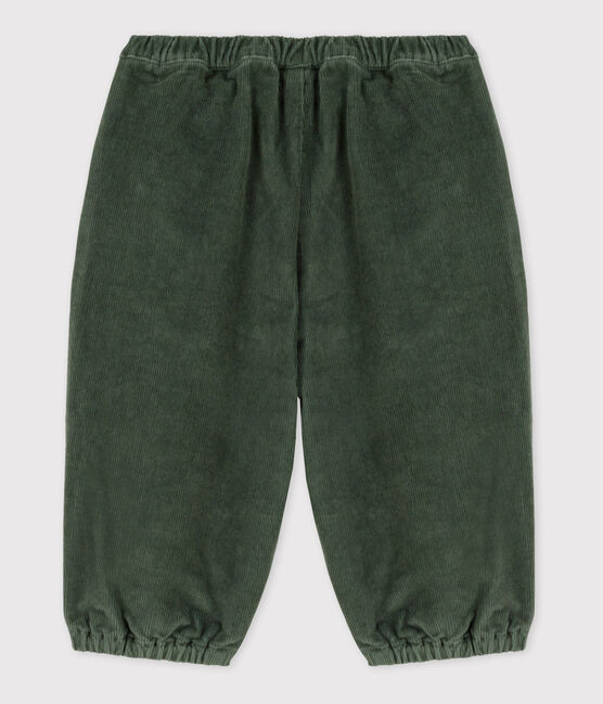 Ribfluwelen broek voor baby's groen VALLEE