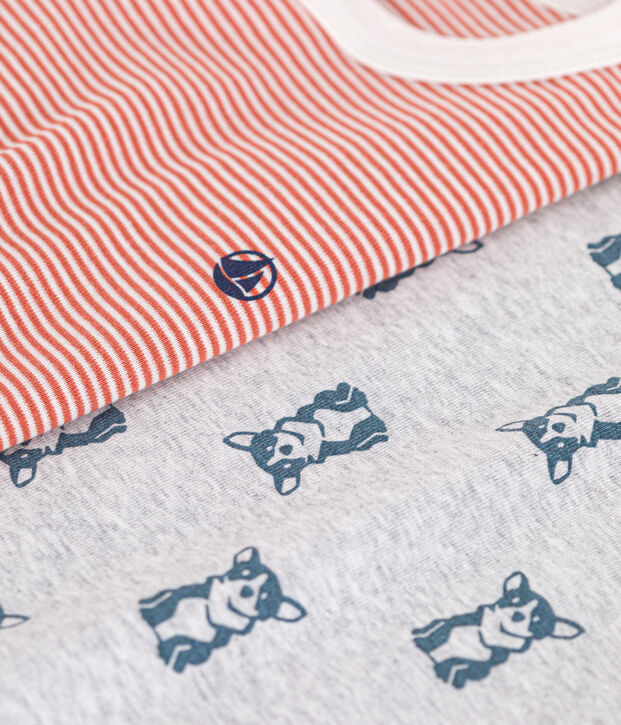 Lot de 2 pyjamas en coton enfant multicouleur