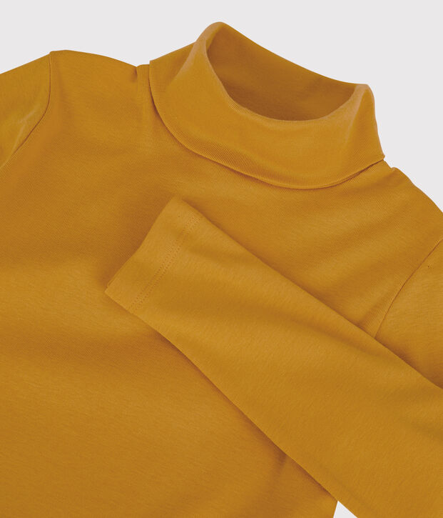 Sous-pull en coton enfant fille / gar&ccedil;on jaune