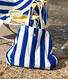 SAC DE PLAGE FEMME RAYE EN BOUCLETTE EPONGE 