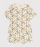 Katoenen pyjama met korte broek en T-shirt met bloemmotiefje voor dames wit AVALANCHE/ MULTICO