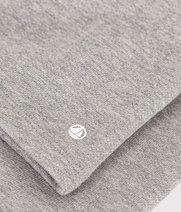 Molton babycardigan grijs