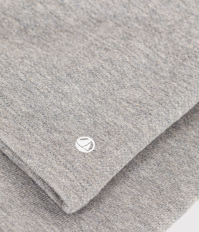 Molton babycardigan grijs