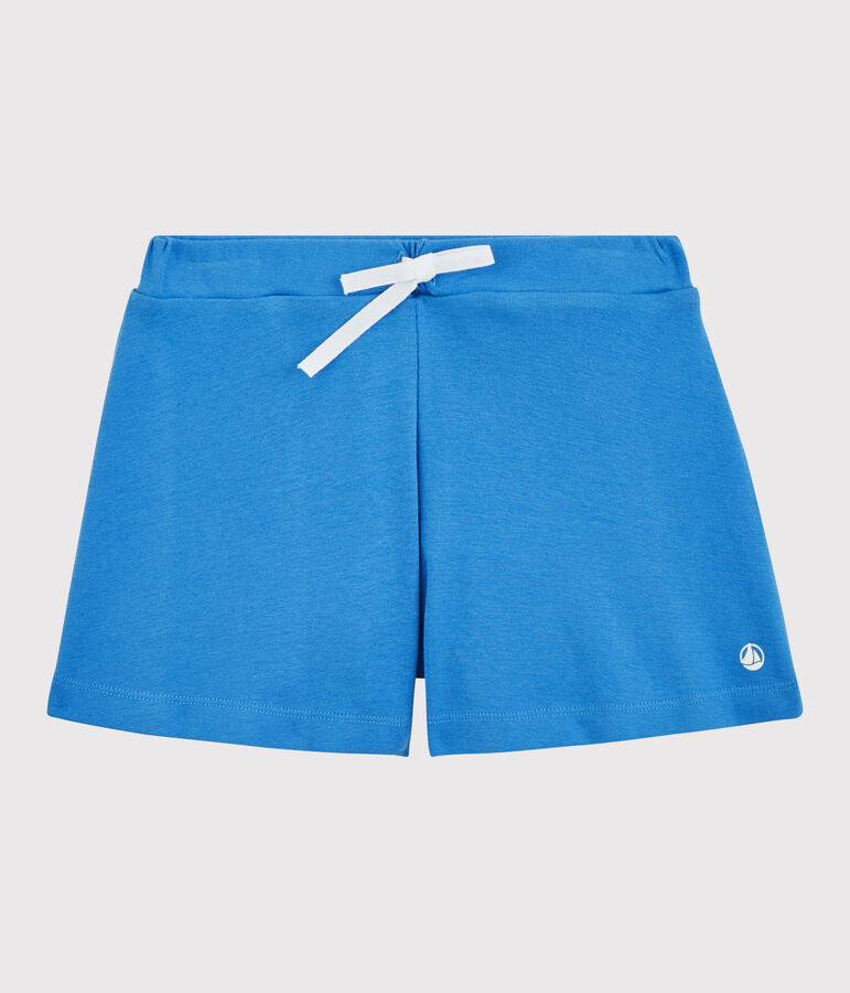 Meisjesshort in katoen blauw BRASIER