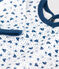 Fluwelen pyjama voor baby's wit ECUME/wit MULTICO
