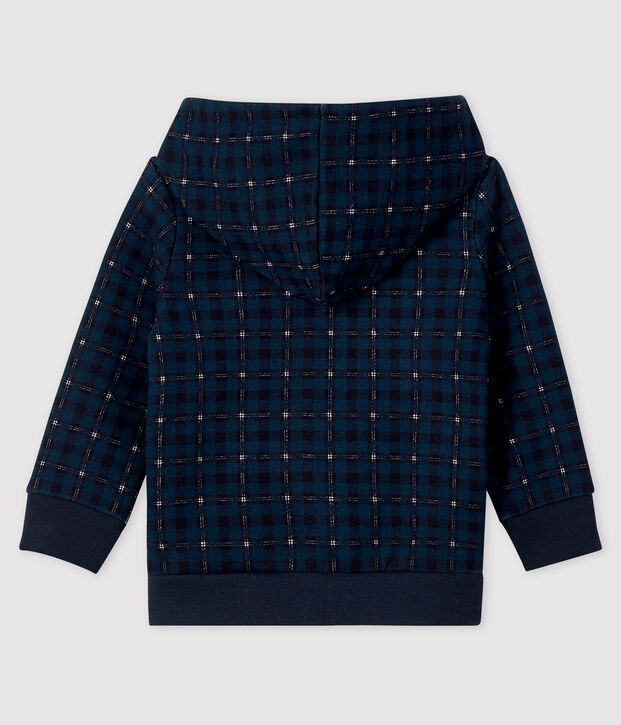 Sweatshirt met capuchon babyjongen blauw/multicouleur