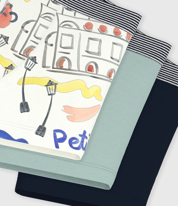Setje met katoenen boxershorts met Op&eacute;ra-print voor kinderen multicouleur