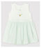Robe-body vichy bébé fille en coton biologique blanc MARSHMALLOW/bleu HAITI
