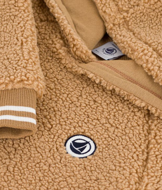 Sweatshirt van sherpa voor kinderen LATTE