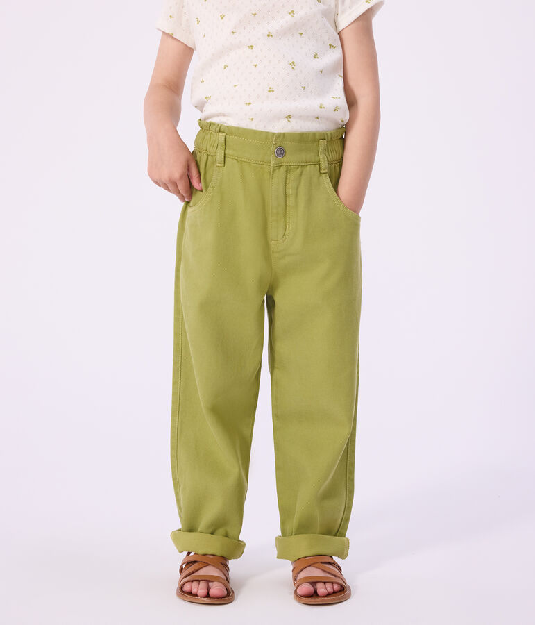 Katoenen kinderbroek groen