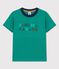 T-shirt manches courtes en coton enfant garçon vert GAZON