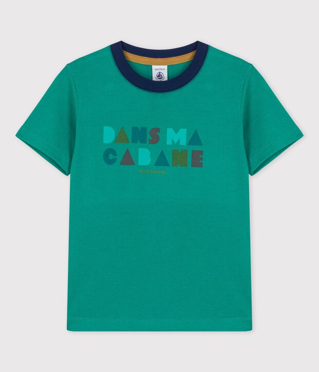T-shirt met korte mouwen in katoen voor jongens groen