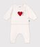 Gebreid babysetje met jacquardmotief rood/rood