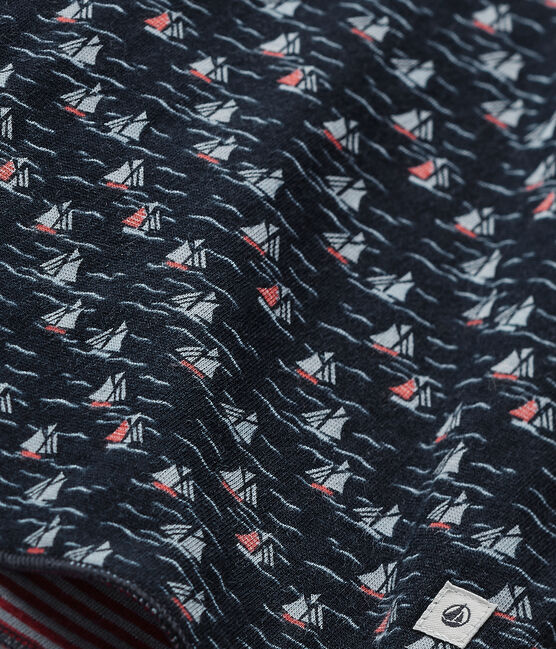 Pyjama garçon réversible bleu SMOKING/blanc MULTICO