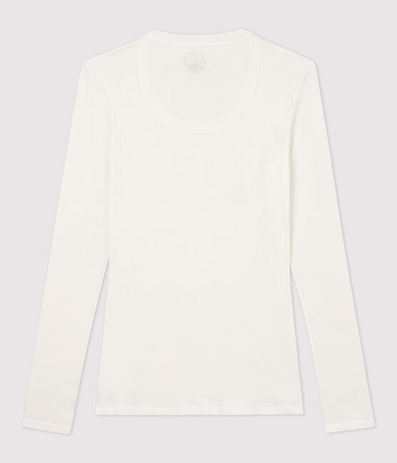 Licht geribd Dames T-shirt wit MARSHMALLOW