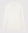 Licht geribd Dames T-shirt wit MARSHMALLOW