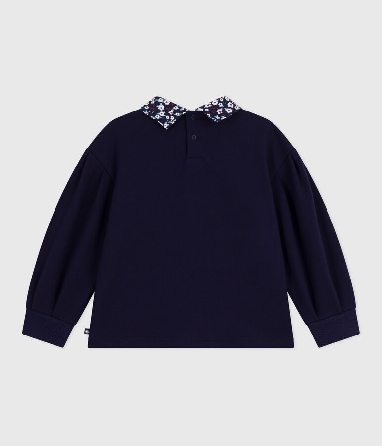 Effen katoenen sweatshirt voor kinderen blauw