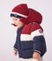 Doudoune fine bébé unie colorblock bleu SMOKING/blanc MULTICO