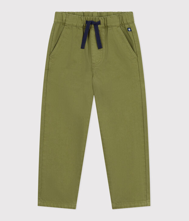 Pantalon enfant en denim vert