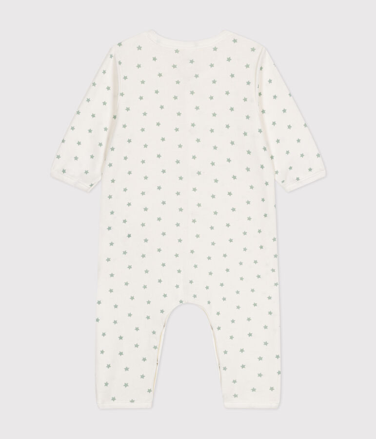 Pyjama b&eacute;b&eacute; sans pieds en coton blanc MARSHMALLOW/ HERBIER