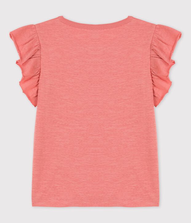 T-shirt met korte mouwen in katoen voor meisjes roze
