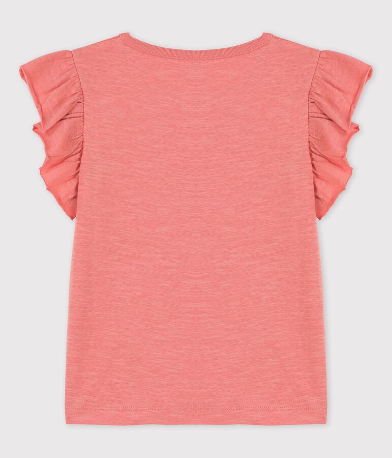 T-shirt manches courtes en coton enfant fille rose