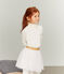 Sous pull meisjes wit MARSHMALLOW/geel OR