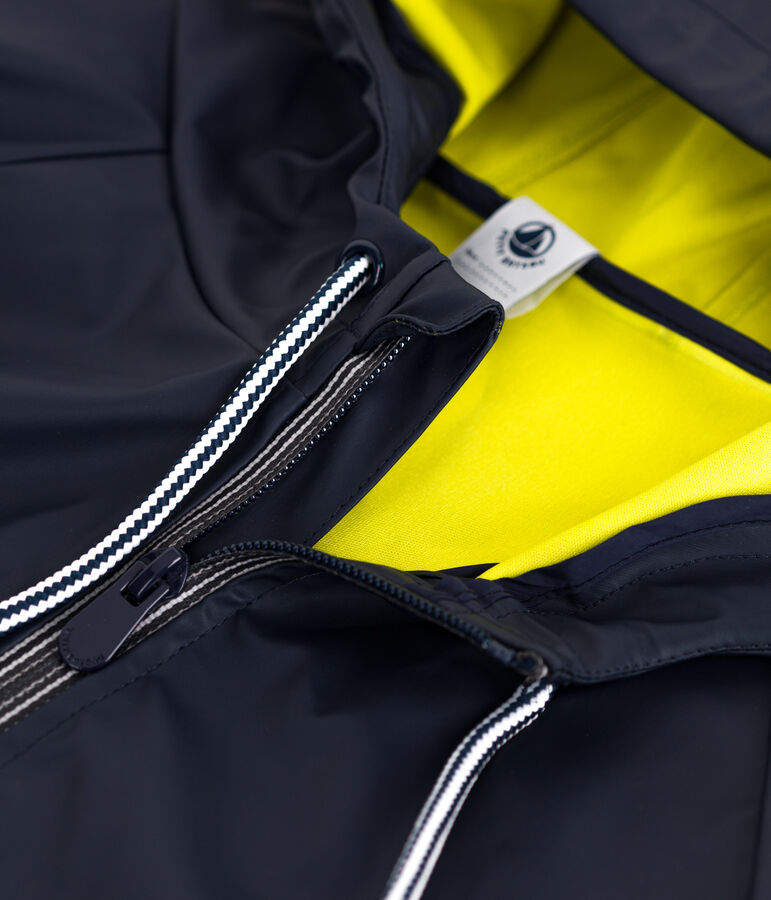 Lange tweekleurige regenjas voor dames blauw SMOKING