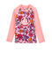 Milieuvriendelijk anti-UV UPF 50+ meisjes-T-shirt roze PATIENCE/wit MULTICO
