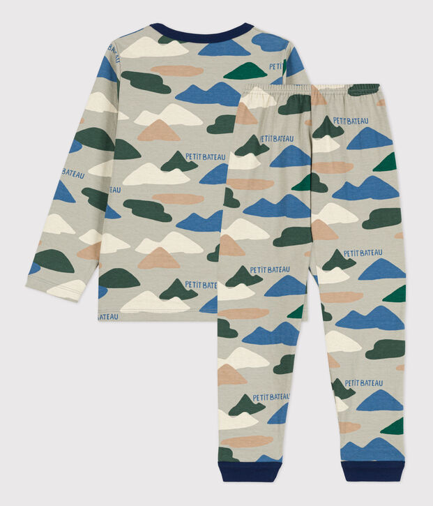 Jongenspyjama in tubic grijs/multicouleur