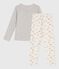 Katoenen kinderpyjama met pinguïnprint grijs BELUGA/wit MULTICO