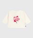 Katoenen T-shirt met lange mouwen en katmotiefje voor baby's