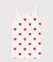 Chemise à bretelles L'ICONIQUE en coton BIO Femme blanc MARSHMALLOW/rouge TERKUIT
