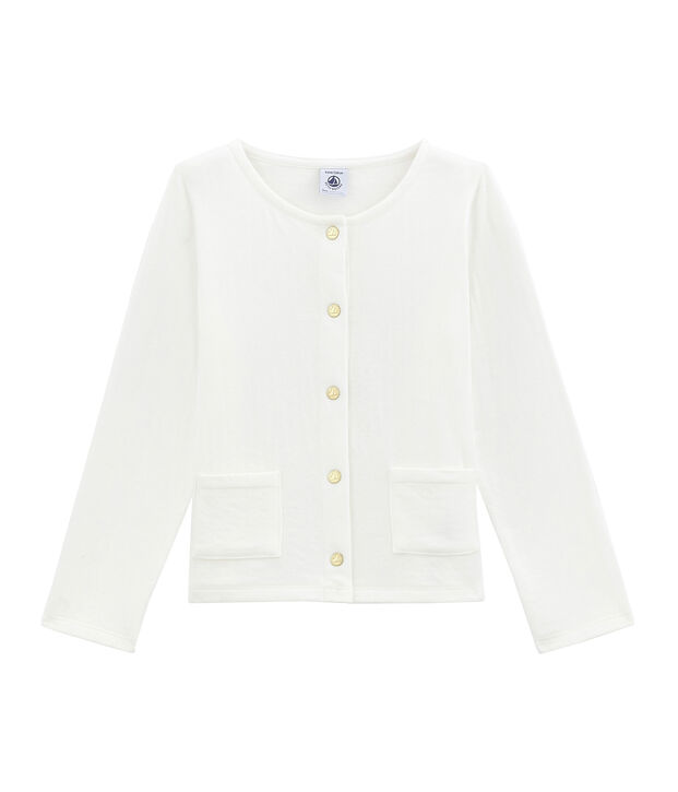 Meisjescardigan in tubic wit