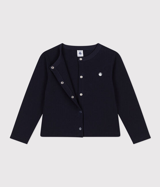 Cardigan voor meisjes/jongens in katoen blauw SMOKING