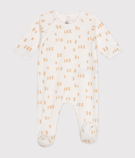 Pyjama en molleton bébé blanc MARSHMALLOW/blanc MULTICO