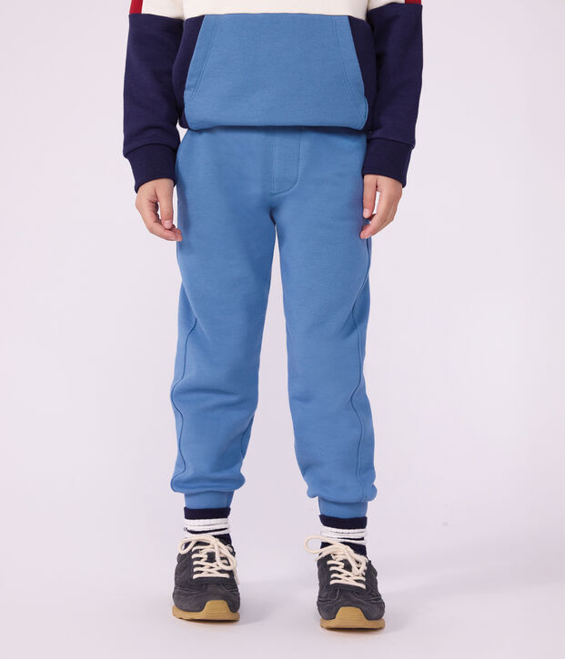 Katoenen joggingbroek voor kinderen blauw