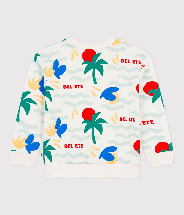 Katoenen sweatshirt met print voor kinderen ecru/multicouleur