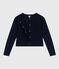 Effen katoenen damesvest blauw SMOKING