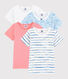 Verrassingstasje met 4 T-shirts met korte mouwen voor meisjes