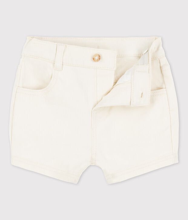 Short en denim b&eacute;b&eacute; &eacute;cru