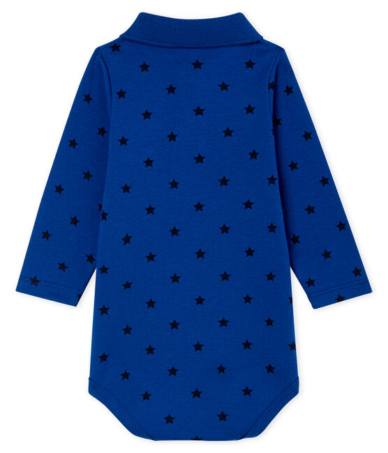 Body met lange mouwen en polokraag babyjongen blauw LIMOGES/blauw SMOKING