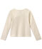 Gestreepte meisjescardigan wit MARSHMALLOW/bruin EM DORE