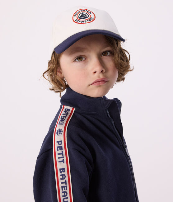Casquette enfant en coton bleu MILK/ SOIR