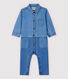Lange jumpsuit van licht denim voor jongens.
