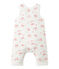 babysalopette in doorgestikte tubic wit LAIT/wit MULTICO
