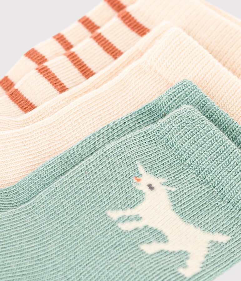 Set van 3 paar babysokken multicouleur