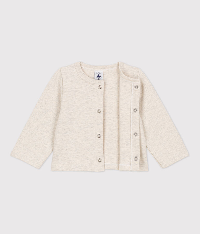 Effen vest in dikke jersey voor baby's beige