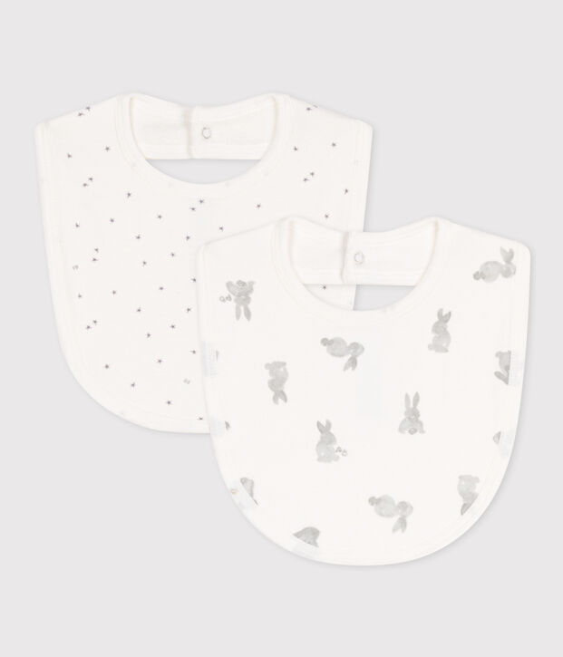 SET VAN 2 KATOENEN SLABBETJES VOOR BABY'S multicouleur